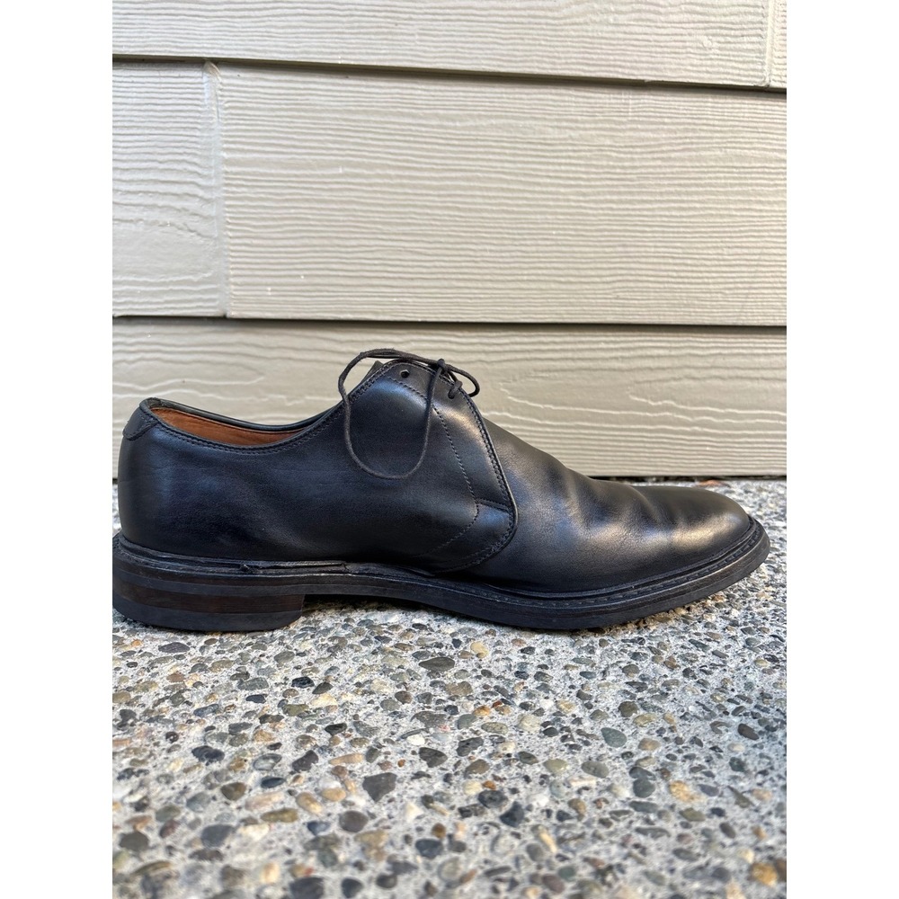 Allen Edmonds Black Leather Derby Shoes Dainite Rubber Soles Men's 12 E 4616 - Picture 2 of 11